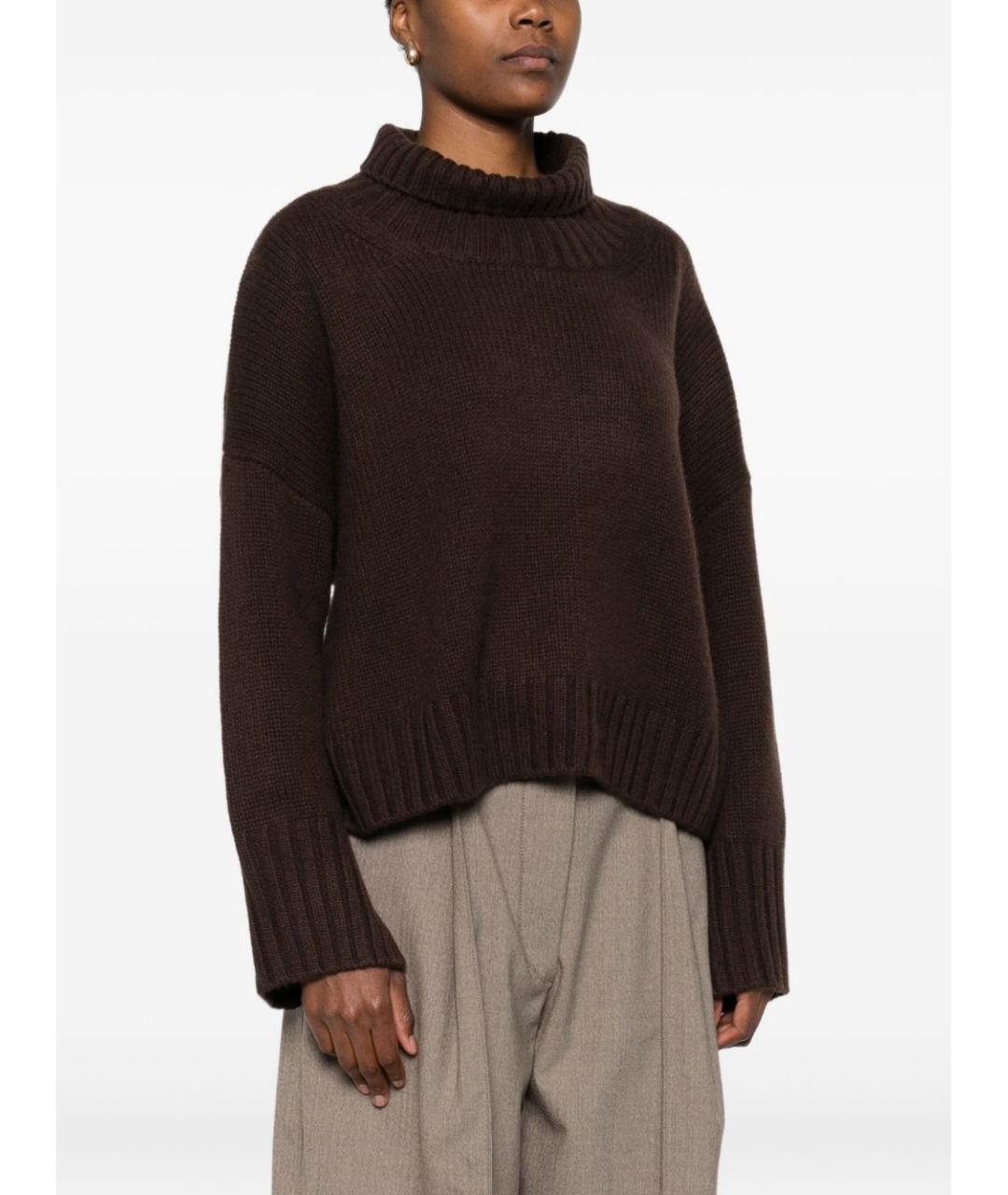 SOFT GOAT Коричневый кашемировый джемпер / свитер, фото 5