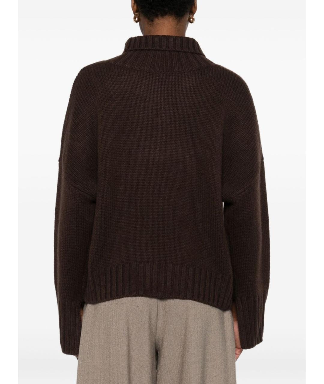 SOFT GOAT Коричневый кашемировый джемпер / свитер, фото 4