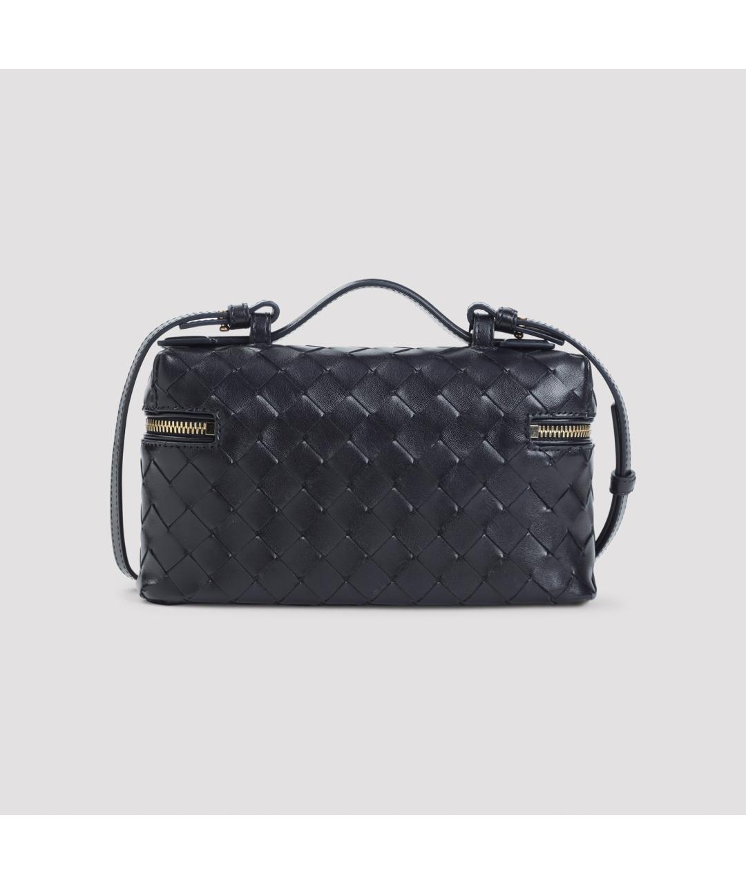 BOTTEGA VENETA Черная кожаная сумка с короткими ручками, фото 2