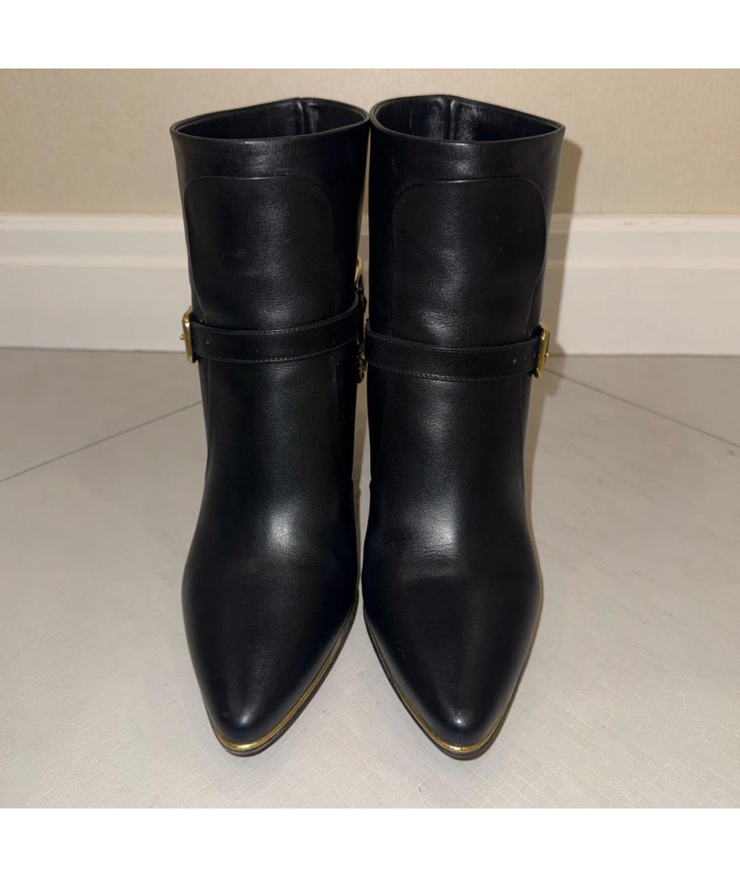 BALMAIN Черные кожаные ботильоны, фото 2