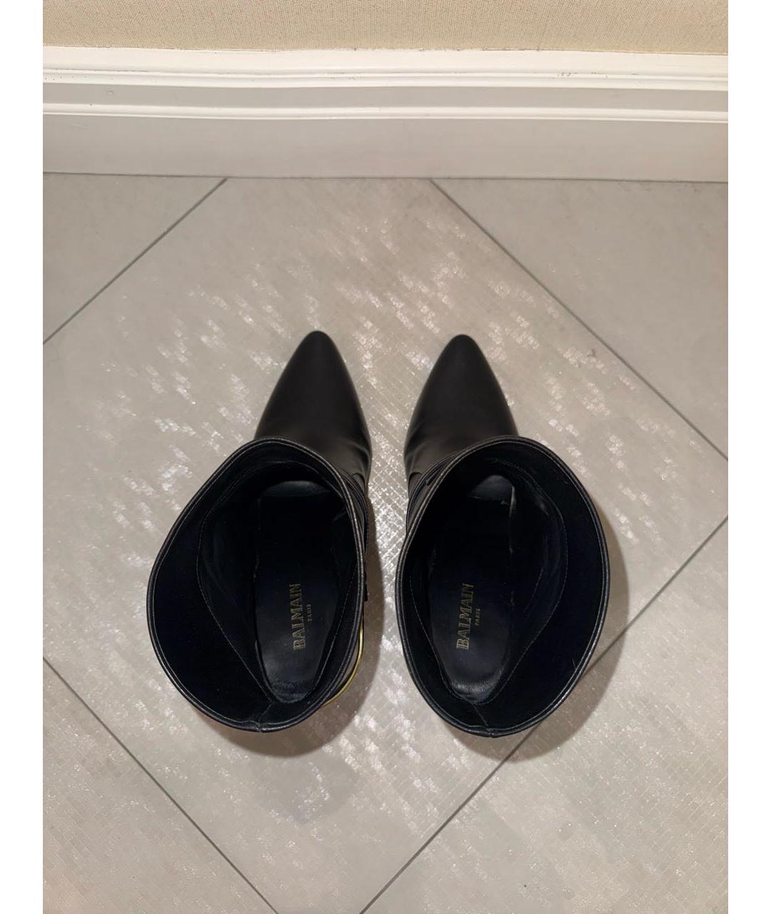 BALMAIN Черные кожаные ботильоны, фото 3