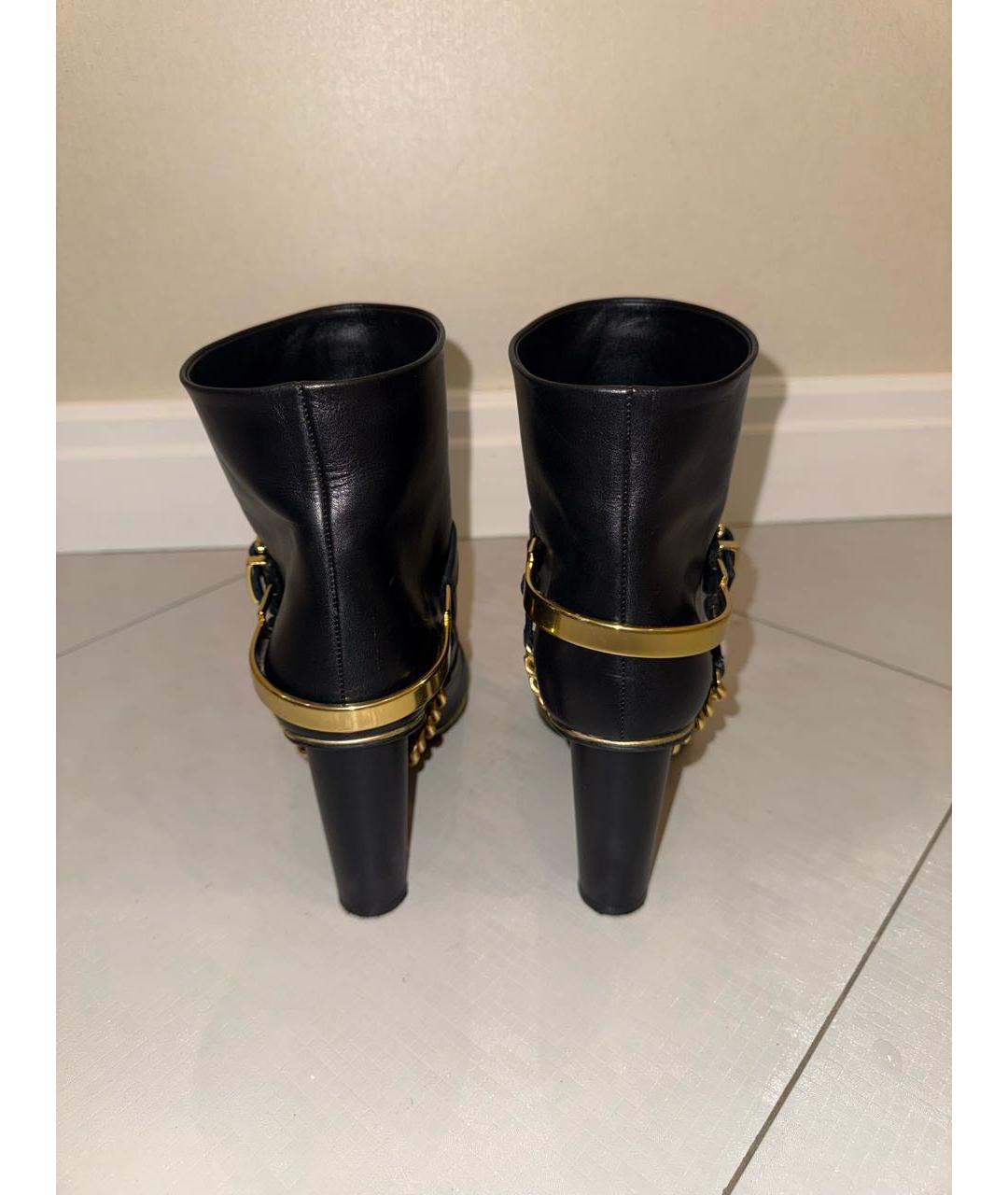 BALMAIN Черные кожаные ботильоны, фото 4