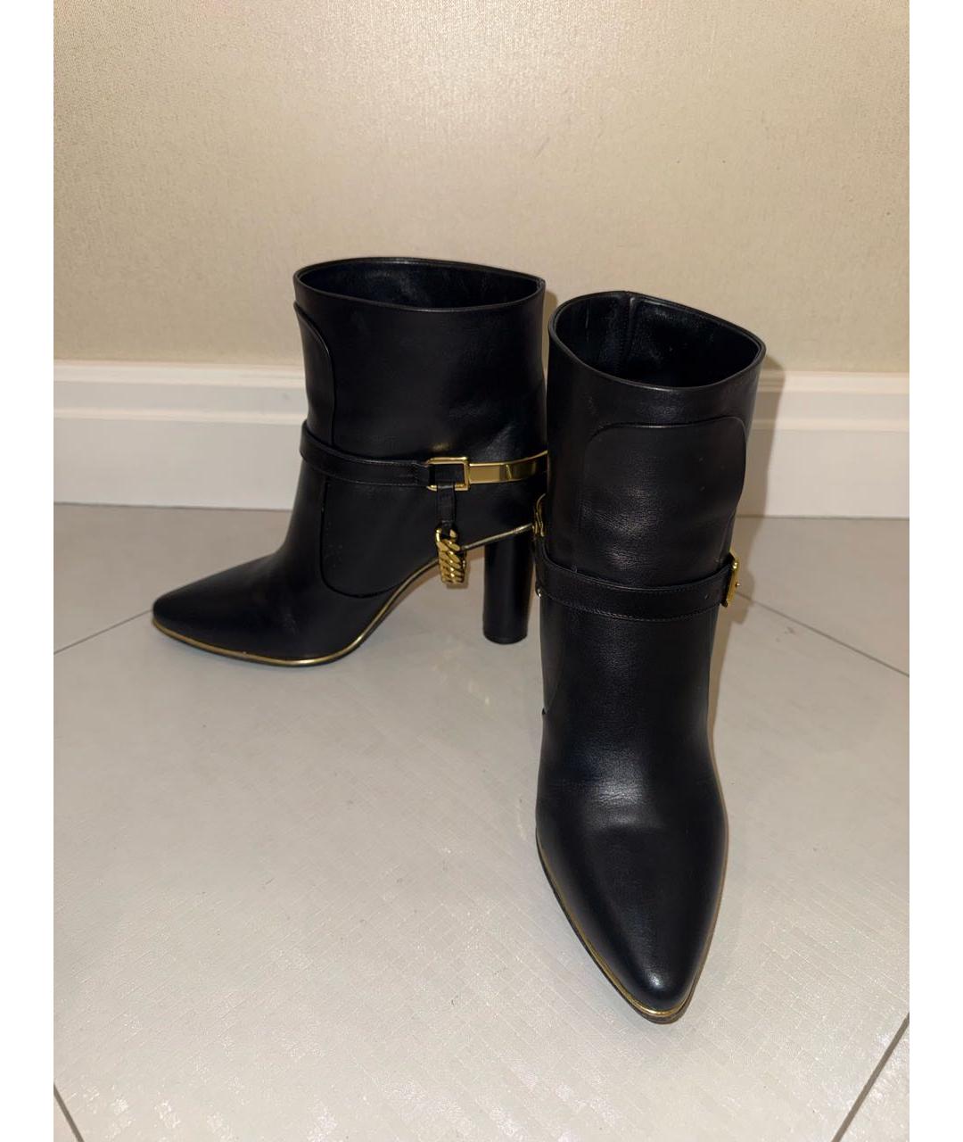 BALMAIN Черные кожаные ботильоны, фото 7