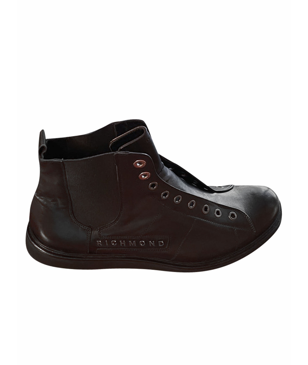 JOHN RICHMOND Черные кожаные высокие ботинки, фото 1