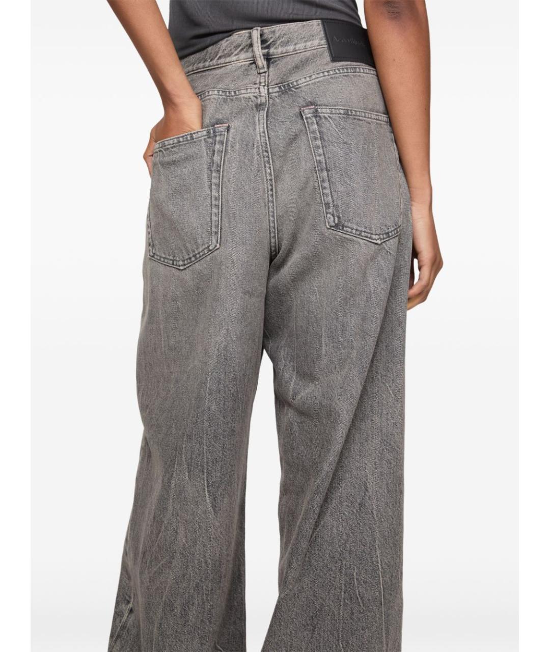ACNE STUDIOS Серые хлопковые прямые джинсы, фото 5