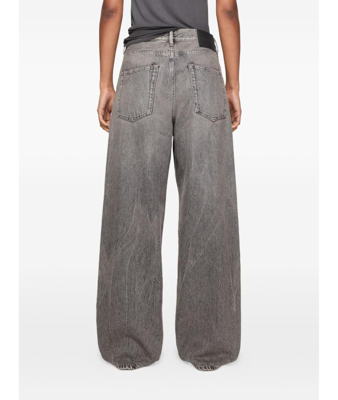 ACNE STUDIOS Серые хлопковые прямые джинсы, фото 2