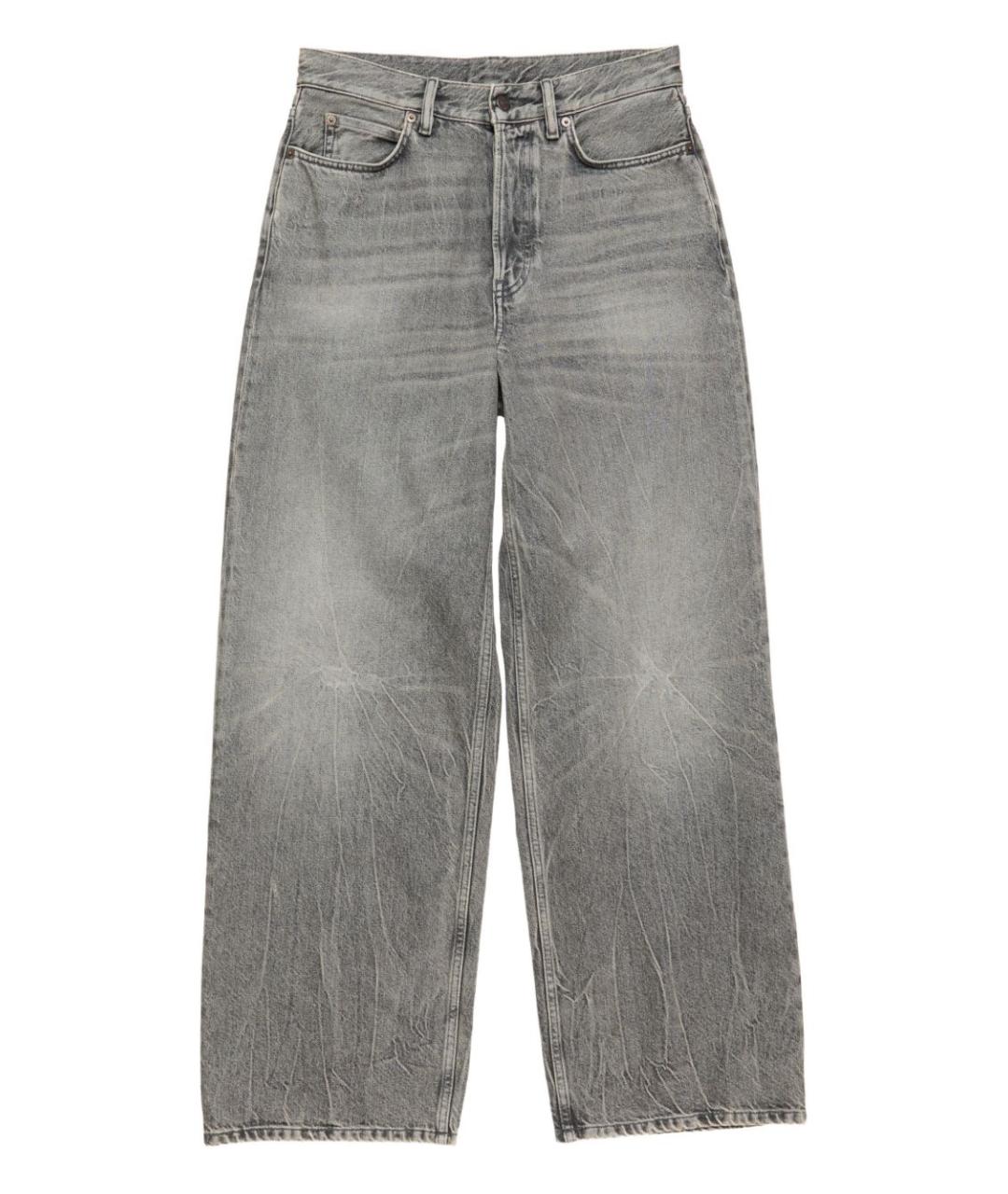 ACNE STUDIOS Серые хлопковые прямые джинсы, фото 1