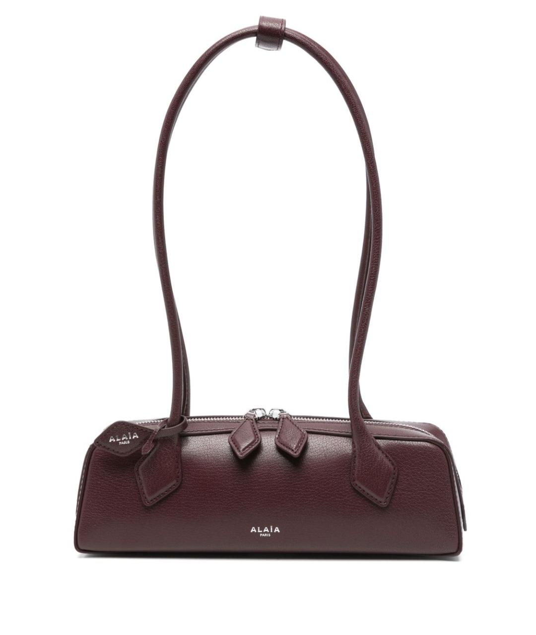 ALAIA Бордовая кожаная сумка через плечо, фото 1