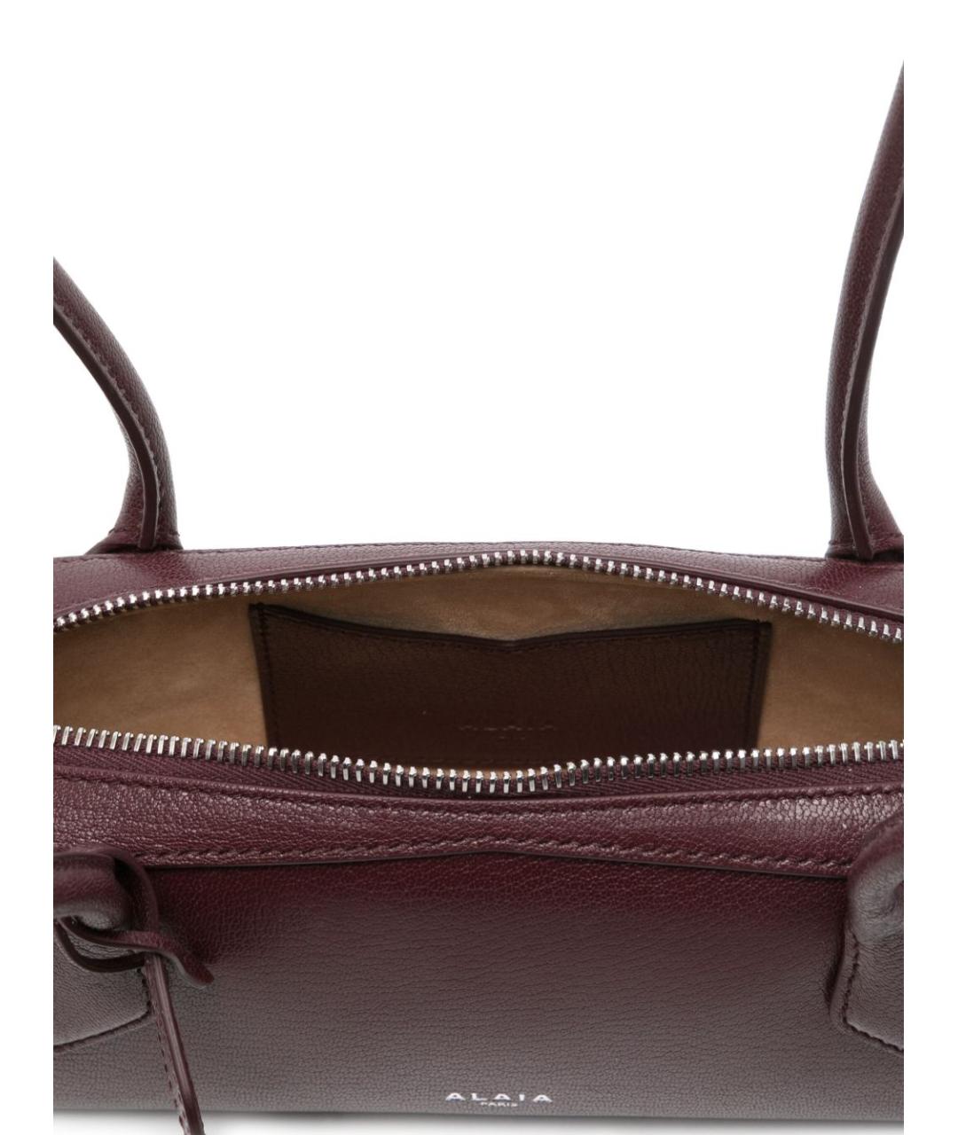 ALAIA Бордовая кожаная сумка через плечо, фото 4