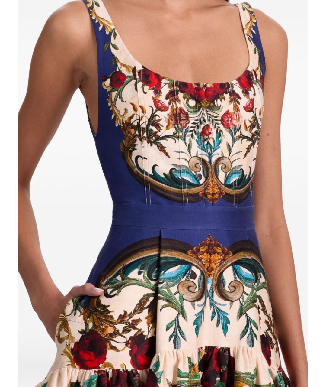 ALICE+OLIVIA Мульти хлопковое платье, фото 3