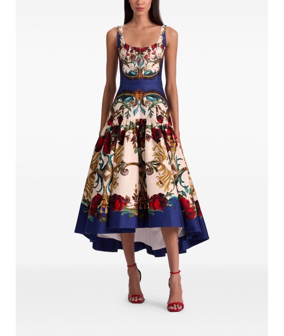 ALICE+OLIVIA Мульти хлопковое платье, фото 2