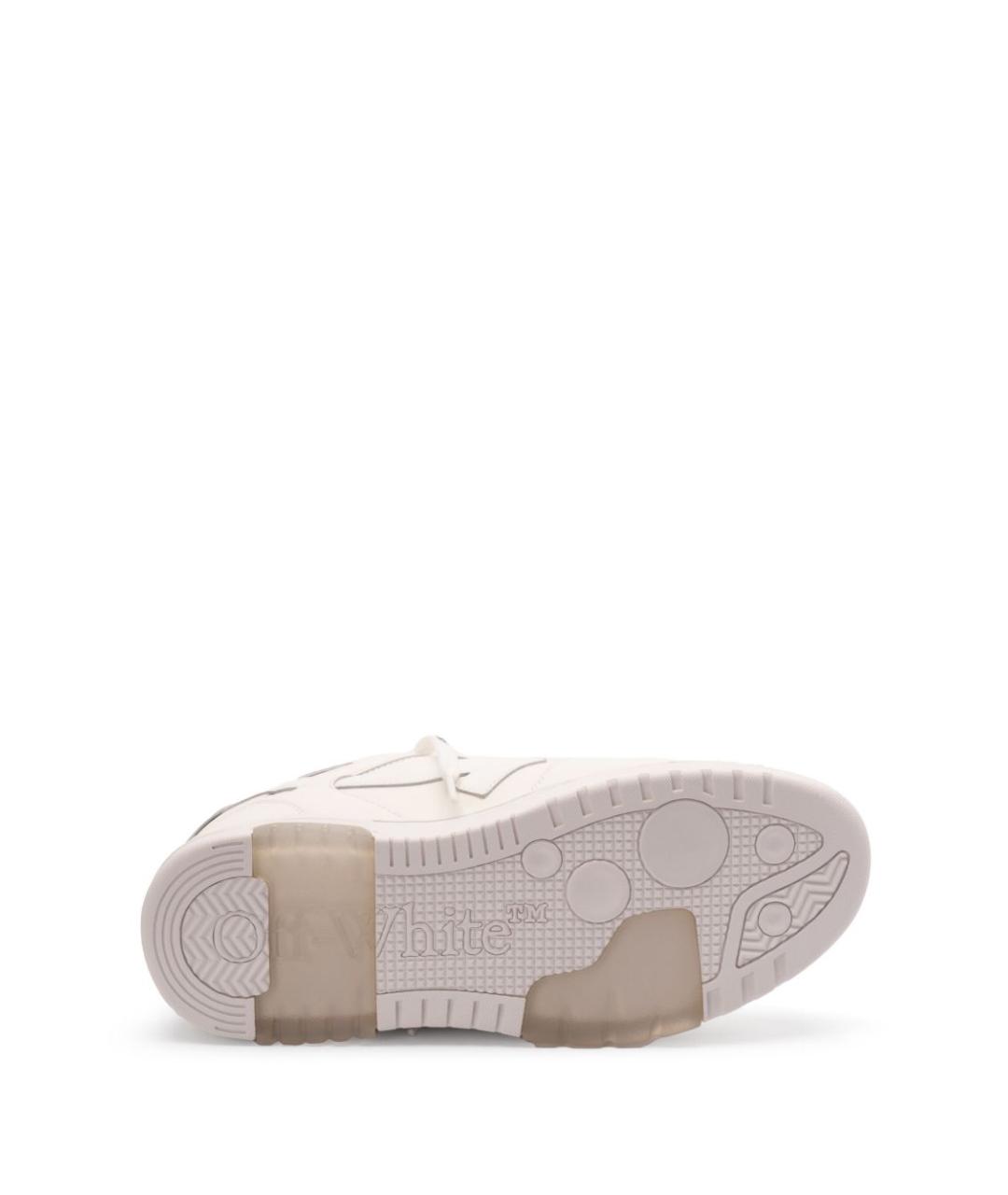 OFF-WHITE Белые кожаные низкие кроссовки / кеды, фото 3