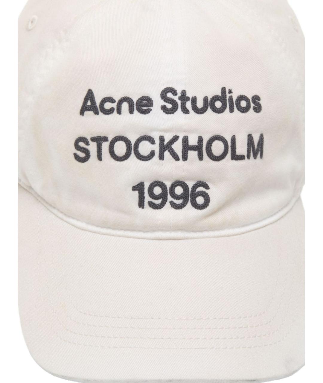 ACNE STUDIOS Белая хлопковая кепка/бейсболка, фото 3