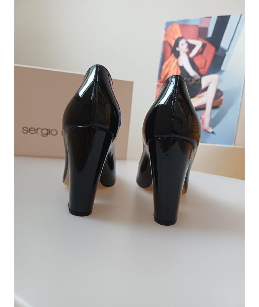SERGIO ROSSI Черные туфли из лакированной кожи, фото 8