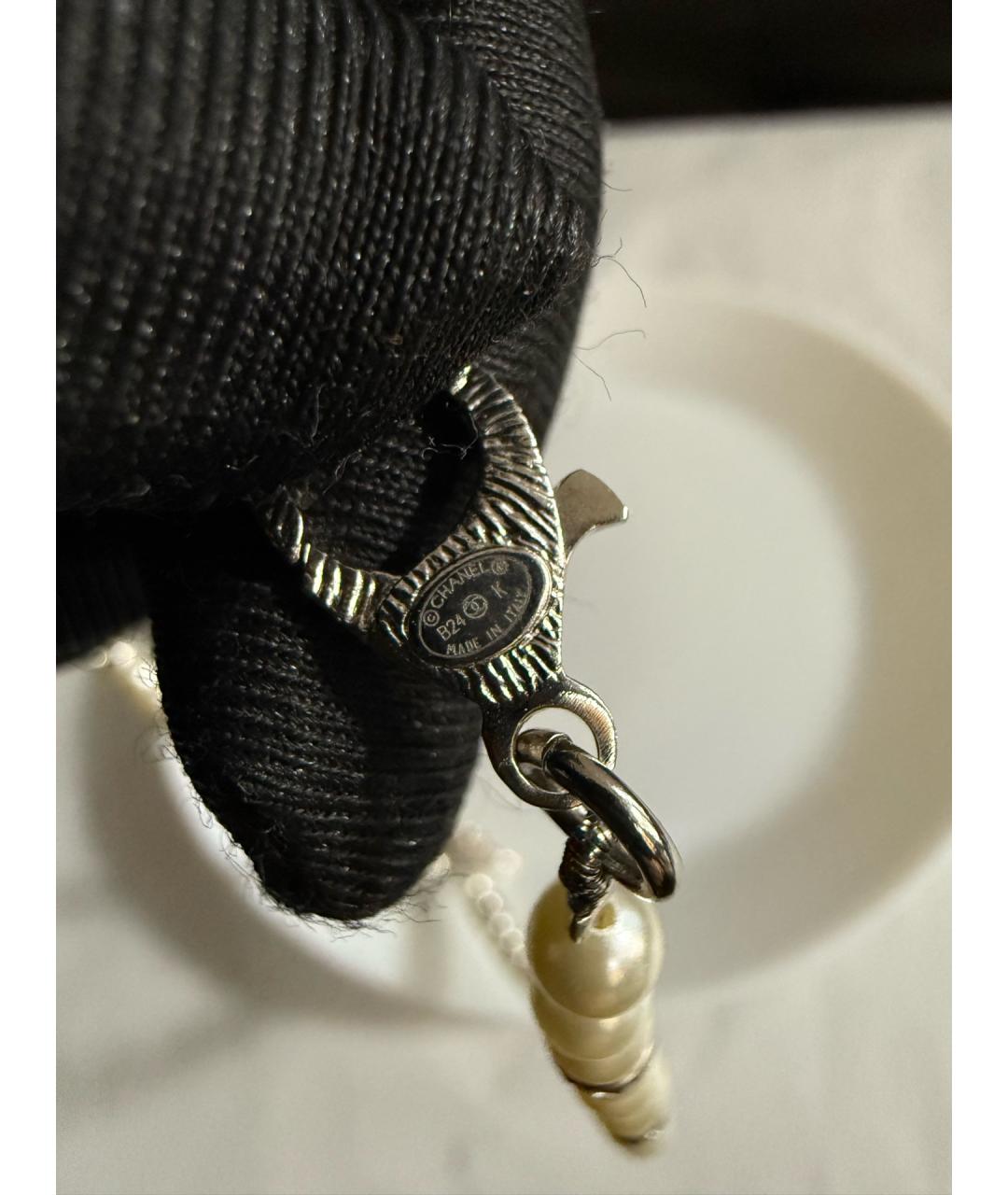 CHANEL Белое жемчужное колье, фото 5