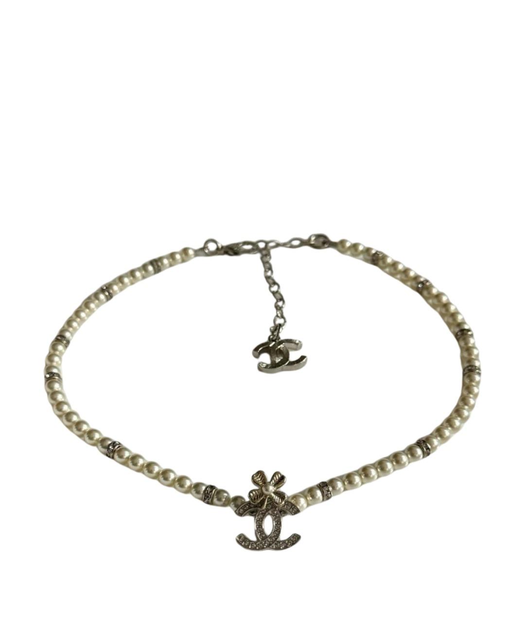 CHANEL Белое жемчужное колье, фото 1