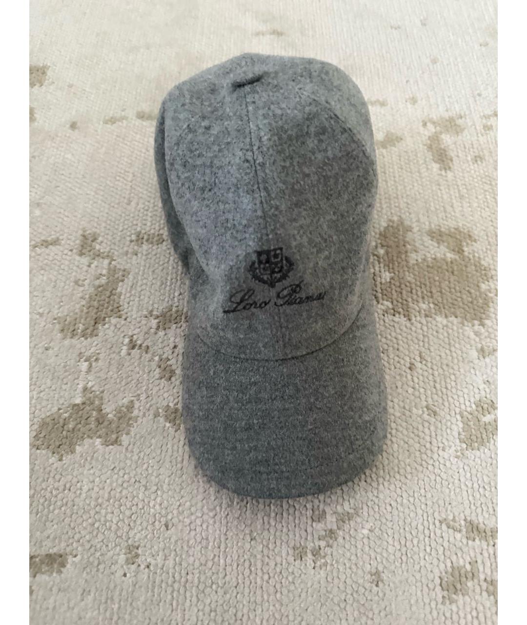 LORO PIANA Серая кашемировая кепка, фото 5
