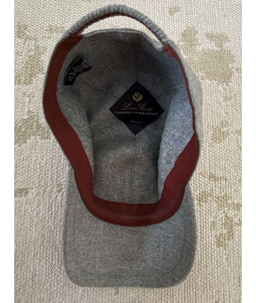 LORO PIANA Серая кашемировая кепка, фото 3