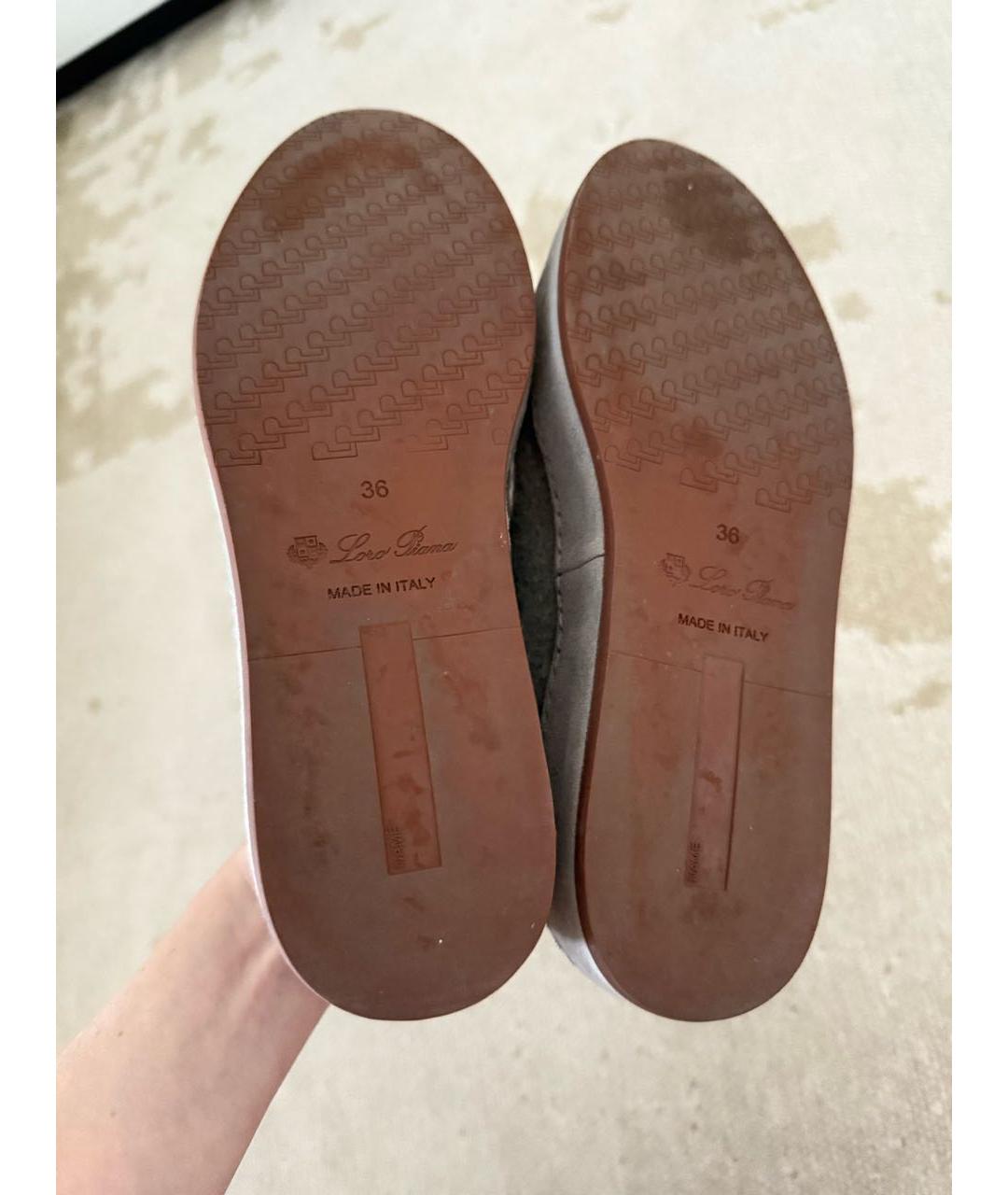 LORO PIANA Серые кеды, фото 4