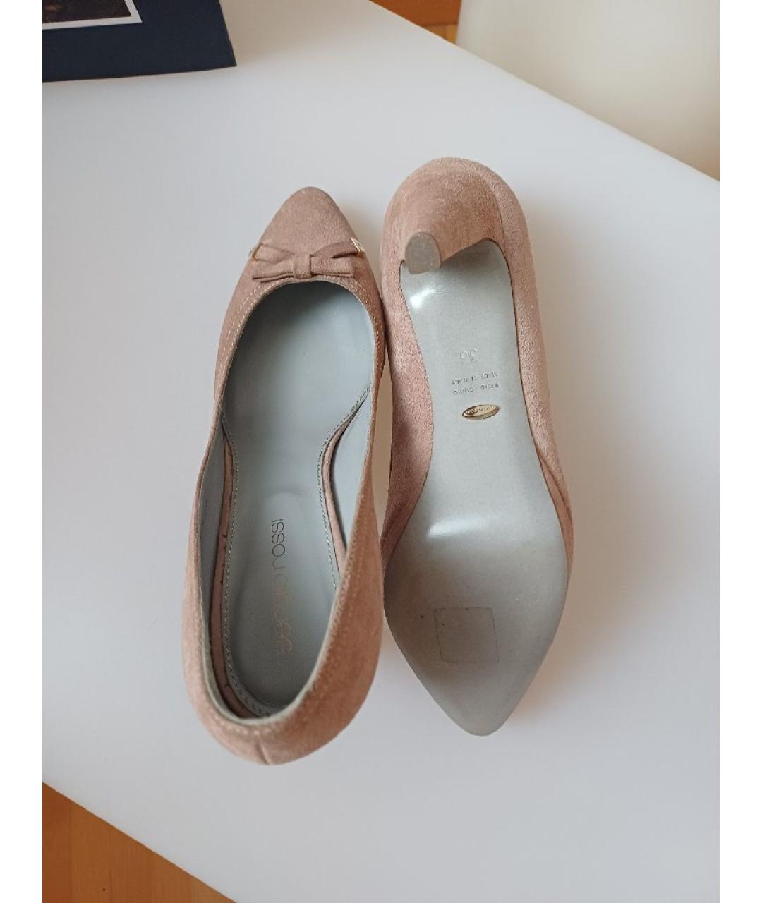 SERGIO ROSSI Бежевые замшевые туфли, фото 7