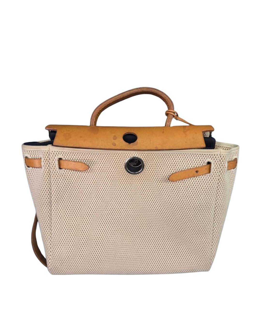 HERMES Бежевая сумка с короткими ручками, фото 1