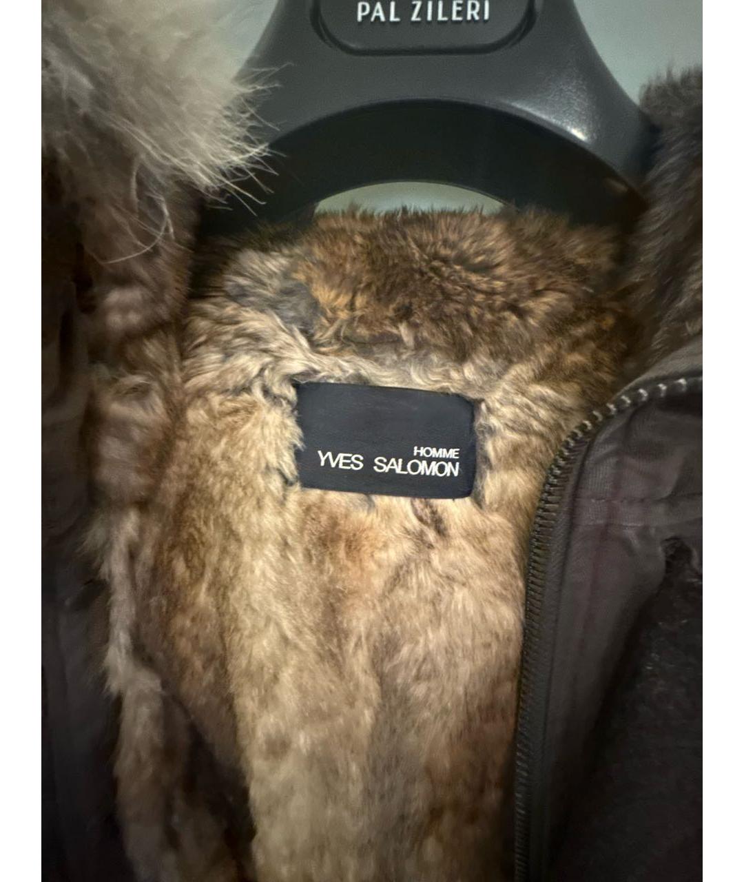 ARMY YVES SALOMON Хаки меховая парка, фото 3