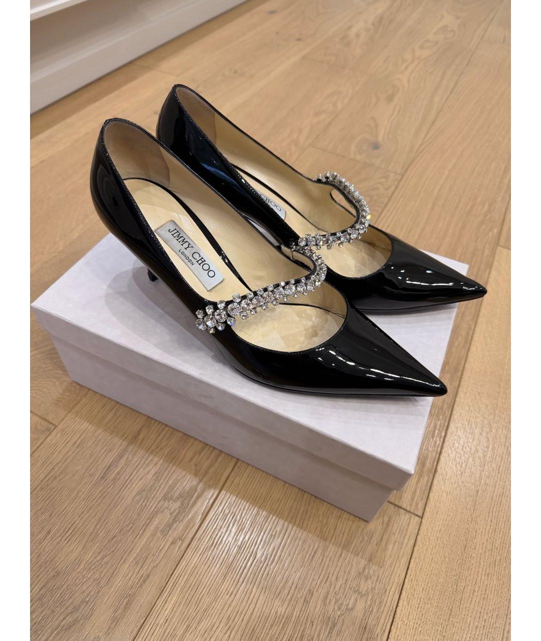 JIMMY CHOO Черные туфли из лакированной кожи, фото 3