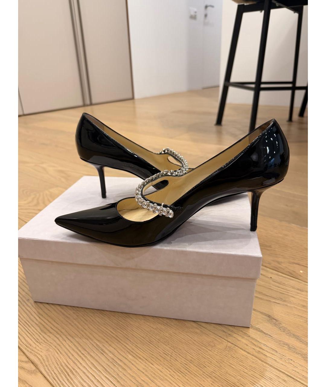 JIMMY CHOO Черные туфли из лакированной кожи, фото 4