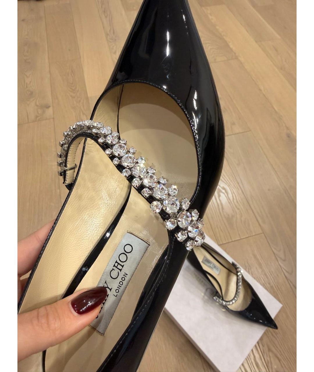 JIMMY CHOO Черные туфли из лакированной кожи, фото 6