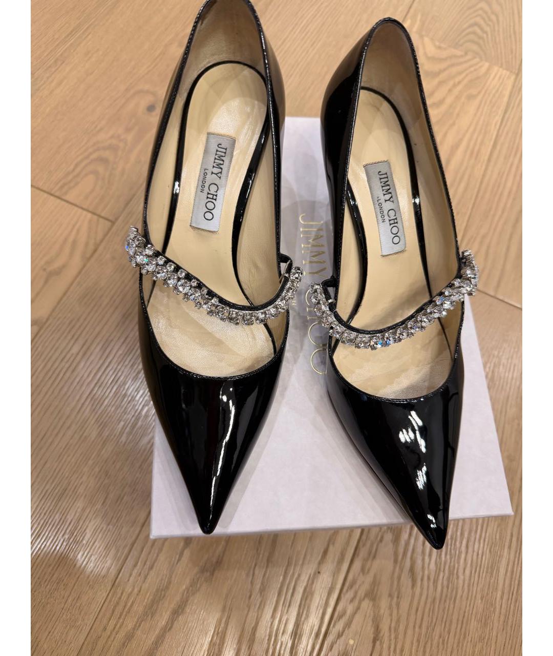 JIMMY CHOO Черные туфли из лакированной кожи, фото 2