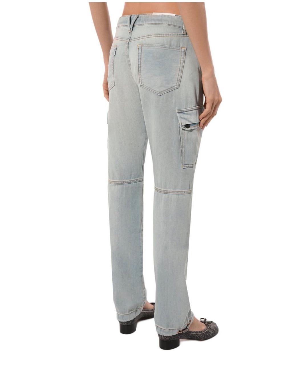 3X1 Голубые хлопко-эластановые прямые джинсы, фото 2