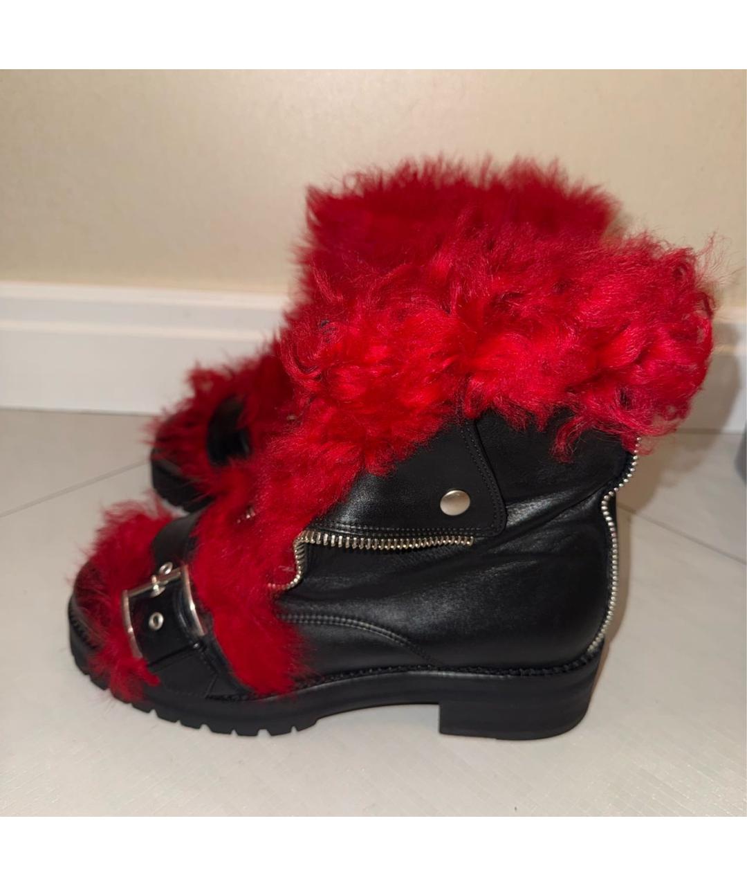 ALEXANDER MCQUEEN Черные кожаные ботинки, фото 8