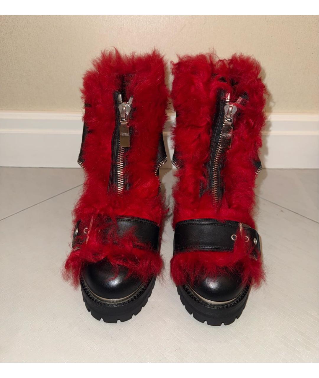 ALEXANDER MCQUEEN Черные кожаные ботинки, фото 2