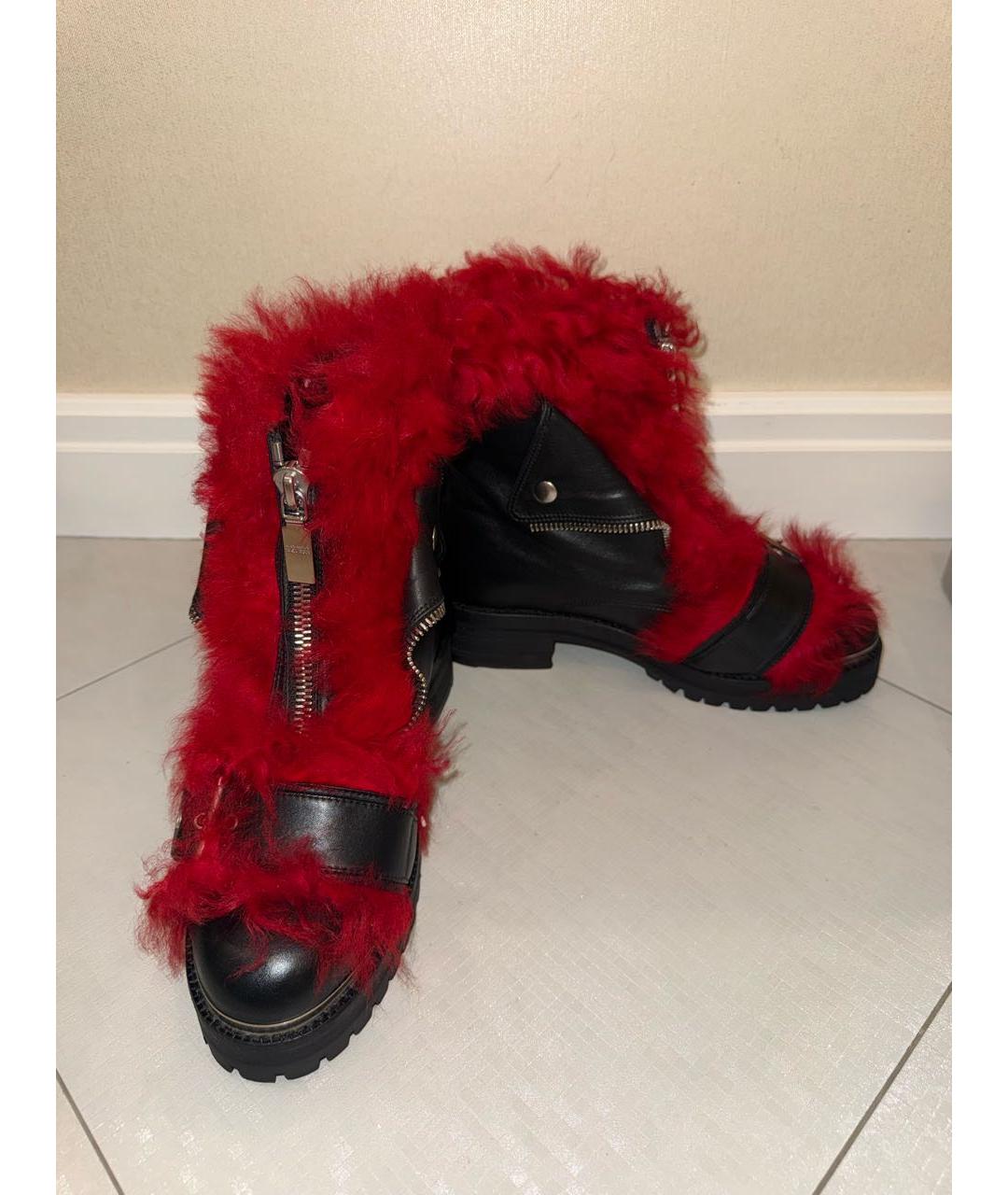 ALEXANDER MCQUEEN Черные кожаные ботинки, фото 6