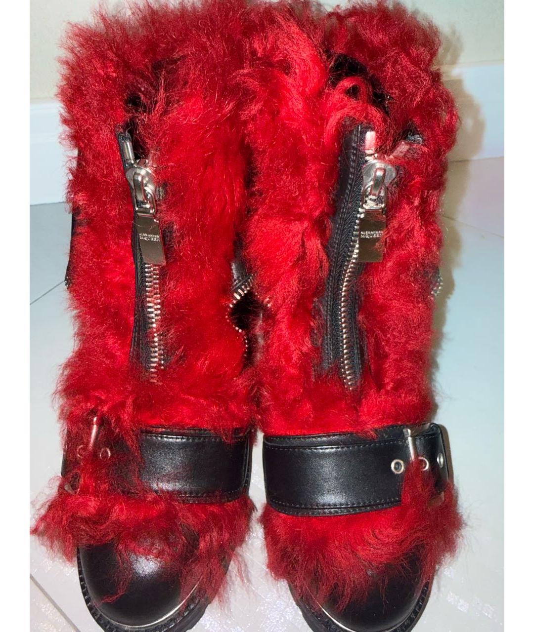 ALEXANDER MCQUEEN Черные кожаные ботинки, фото 5