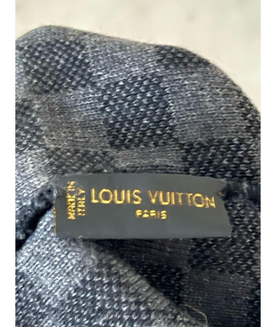 LOUIS VUITTON Черная шерстяная шапка, фото 3