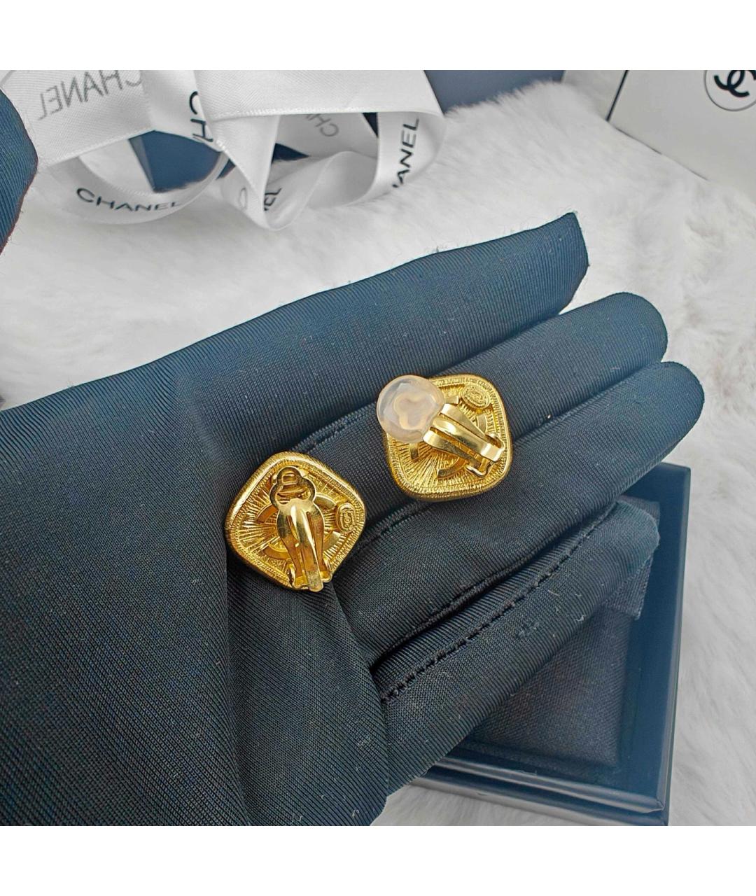 CHANEL Коралловые металлические серьги, фото 4