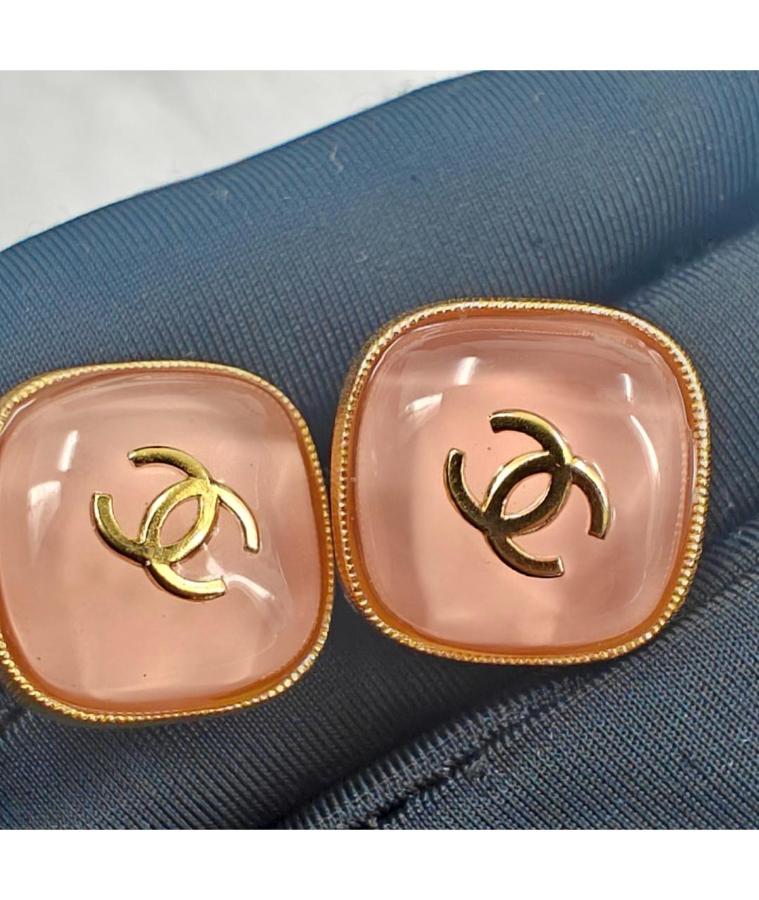 CHANEL Коралловые металлические серьги, фото 6