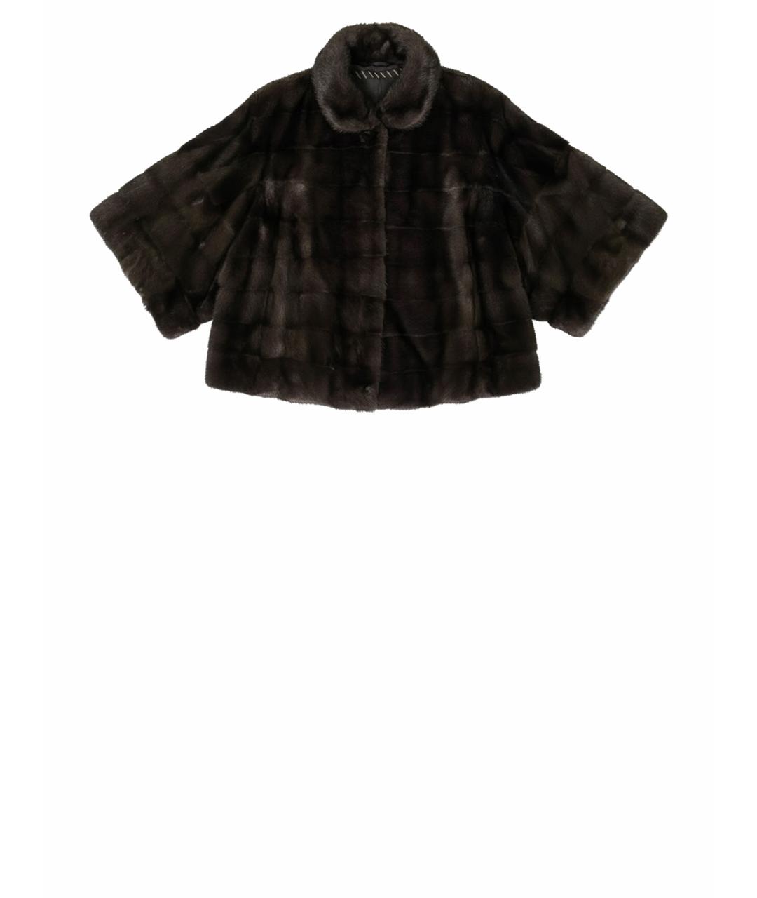 ANNA SUI Черная меховая шуба, фото 1