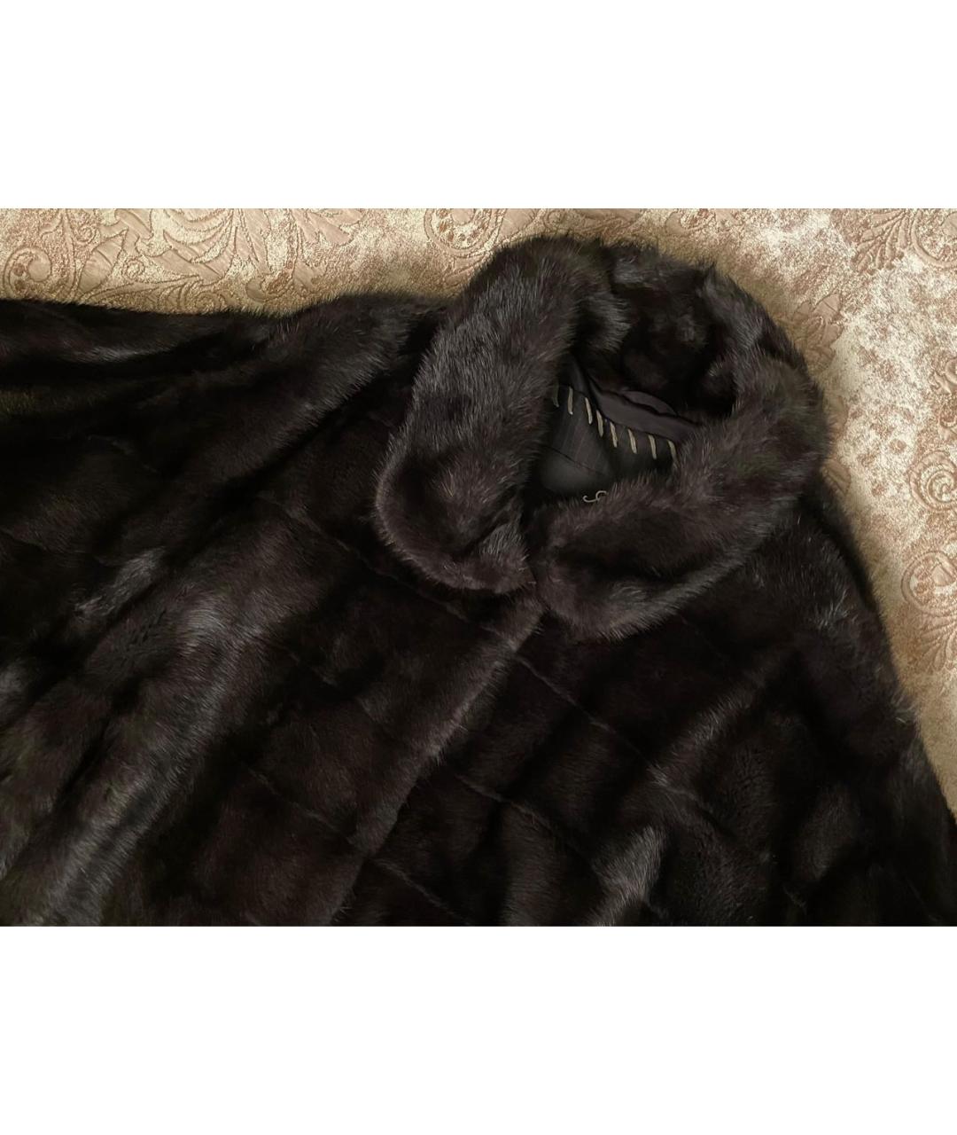 ANNA SUI Черная меховая шуба, фото 4