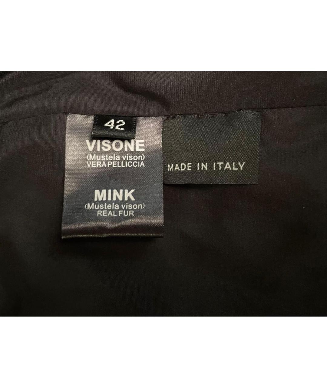 ANNA SUI Черная меховая шуба, фото 6