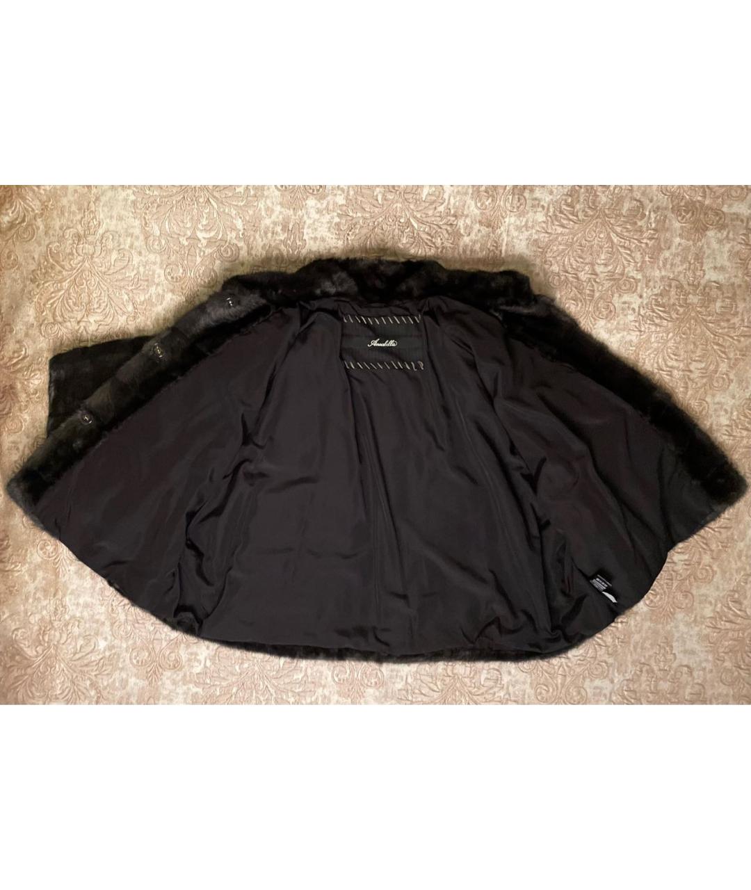 ANNA SUI Черная меховая шуба, фото 5