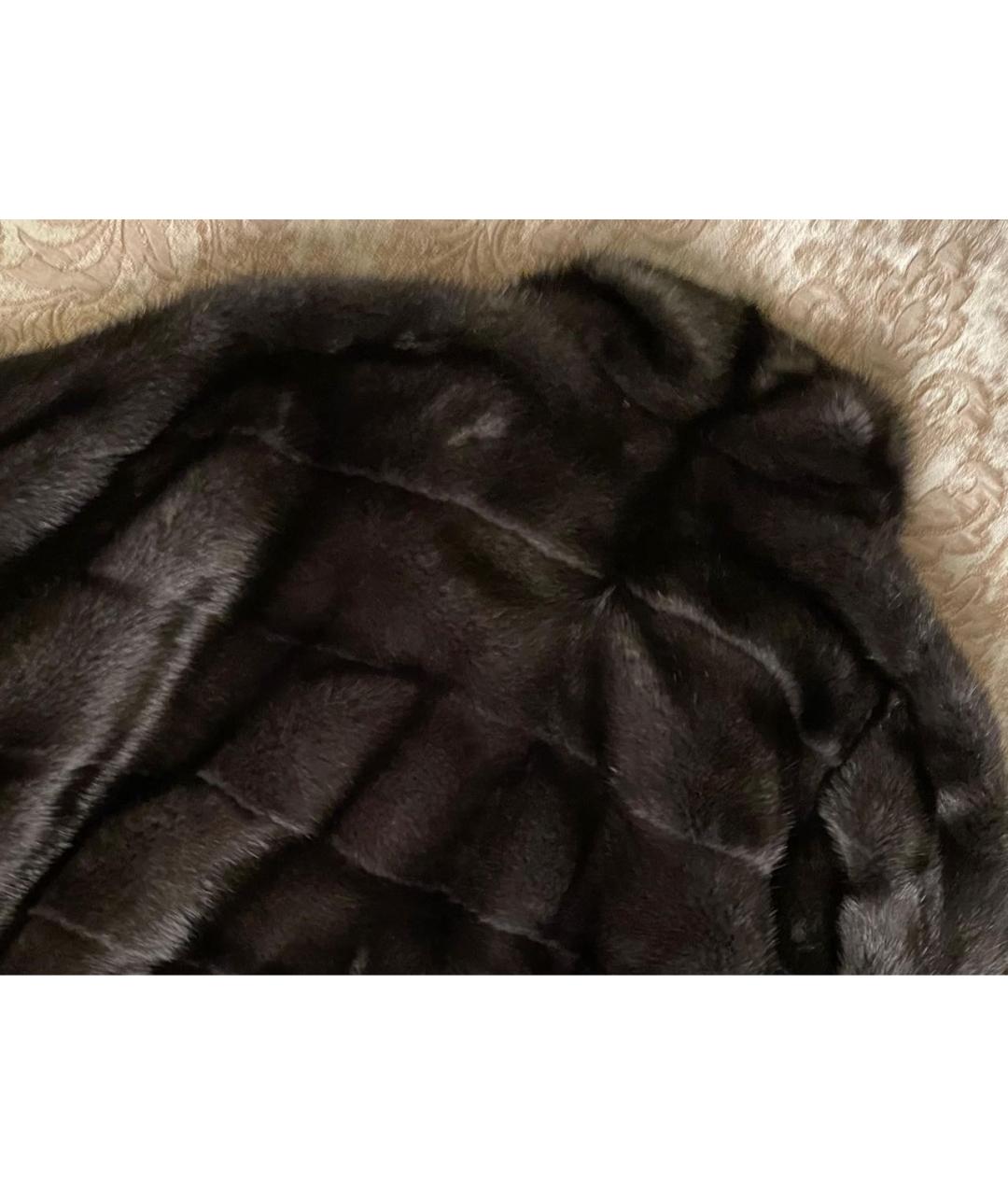 ANNA SUI Черная меховая шуба, фото 3