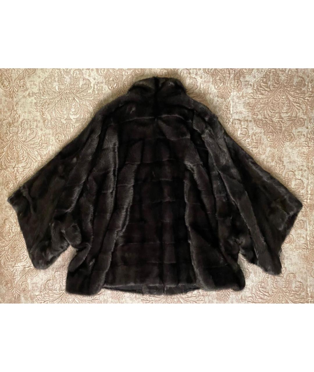 ANNA SUI Черная меховая шуба, фото 2