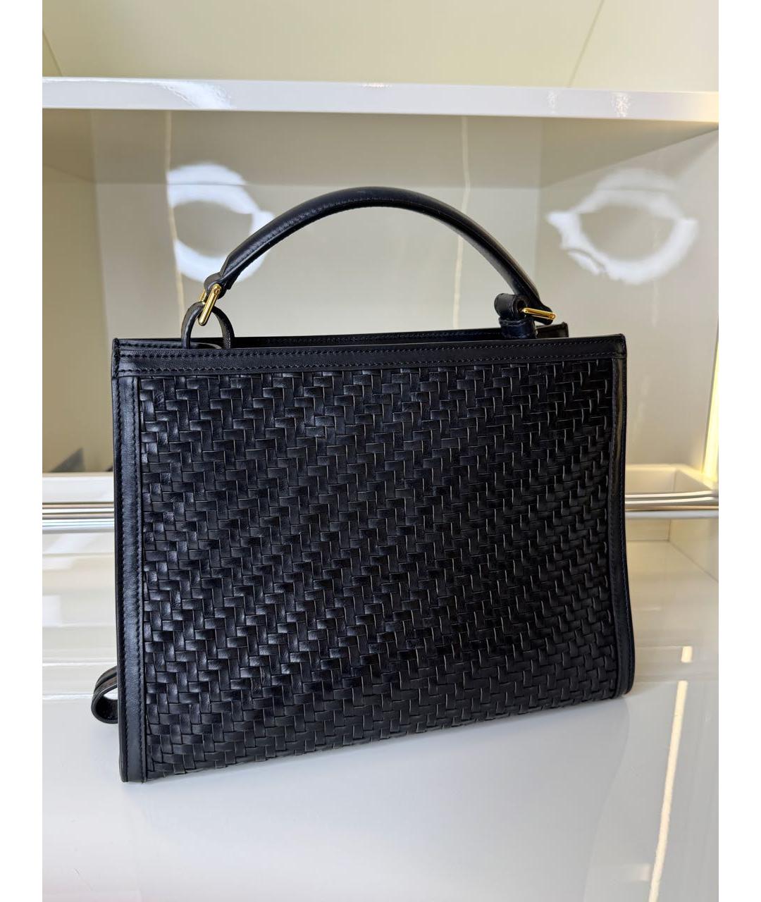 TOM FORD Черная кожаная сумка с короткими ручками, фото 3