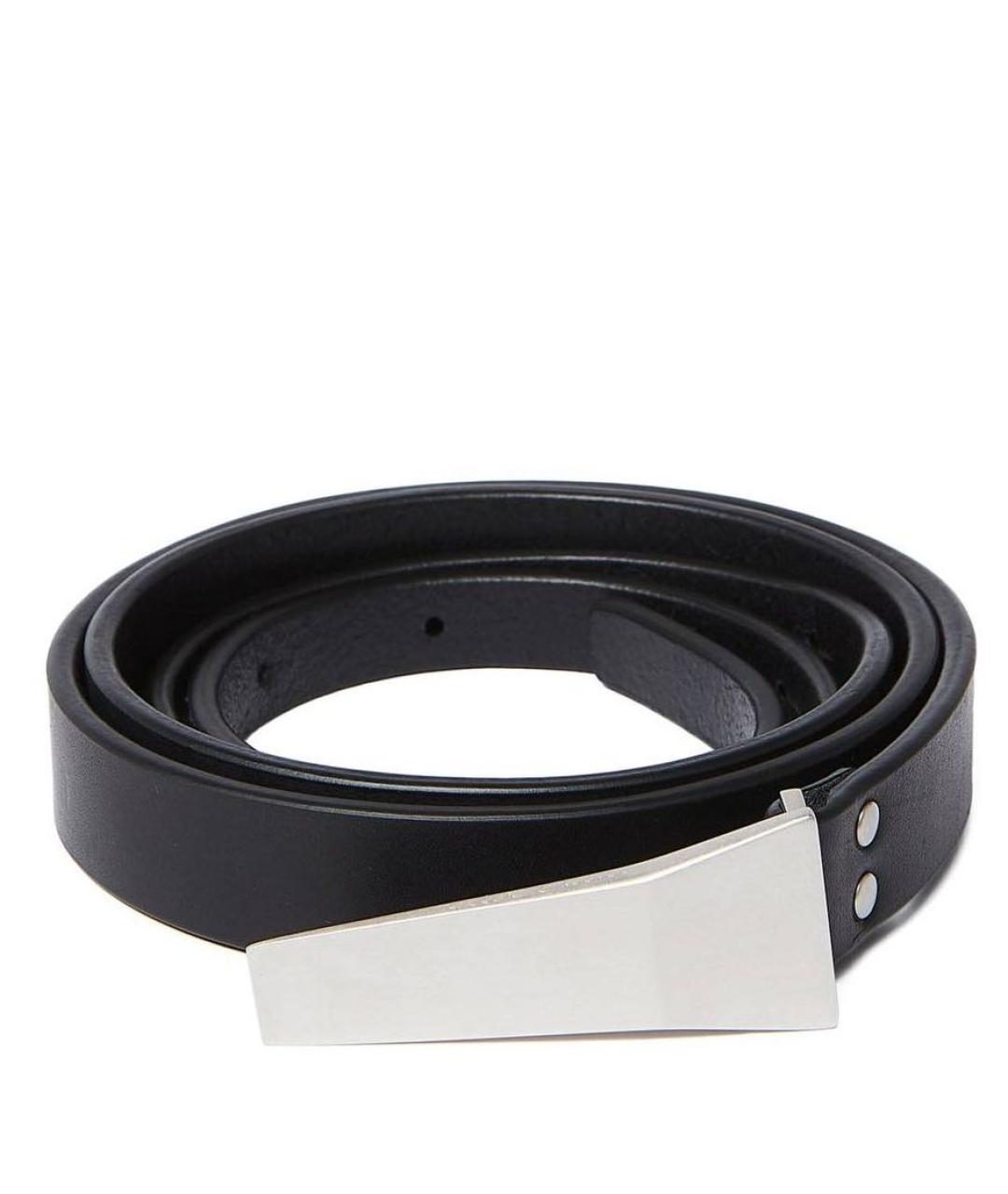 RICK OWENS Черный кожаный ремень, фото 1