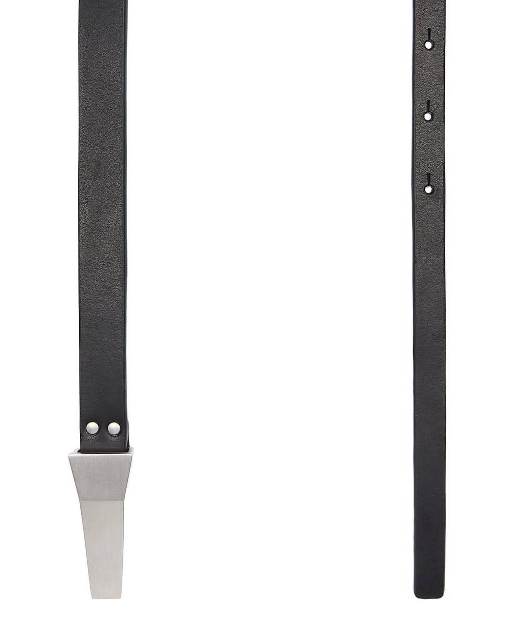 RICK OWENS Черный кожаный ремень, фото 2