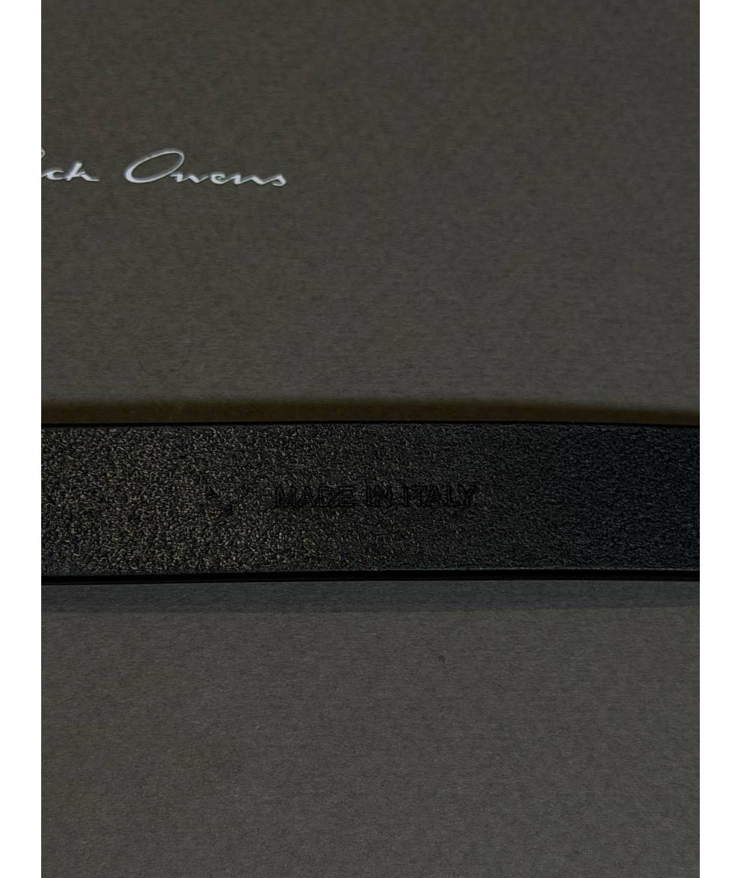 RICK OWENS Черный кожаный ремень, фото 6