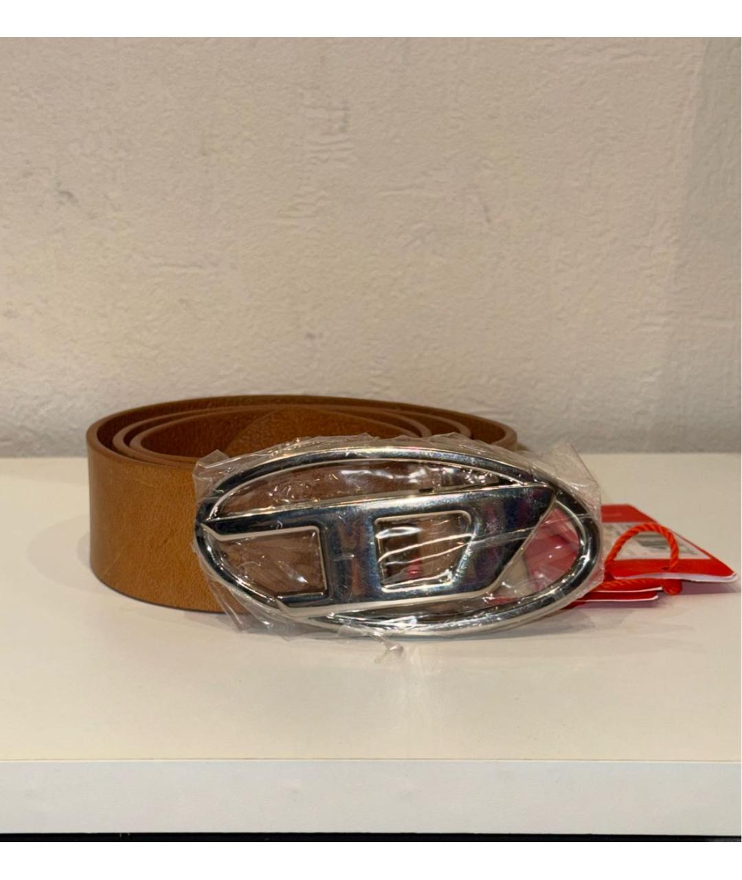 DIESEL Коричневый кожаный ремень, фото 8