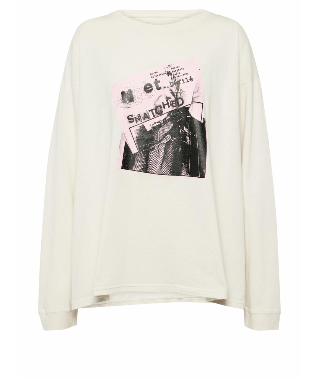 MAISON MARGIELA Бежевая хлопковая футболка, фото 1